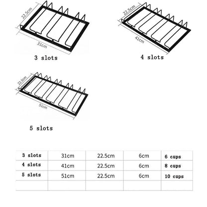 Wine Glass Rack Stainless Steel Hanging Holder Cup Stemware Stand Teacup Goblet Hanger Shelf Home Kitchen Bar Sipplies