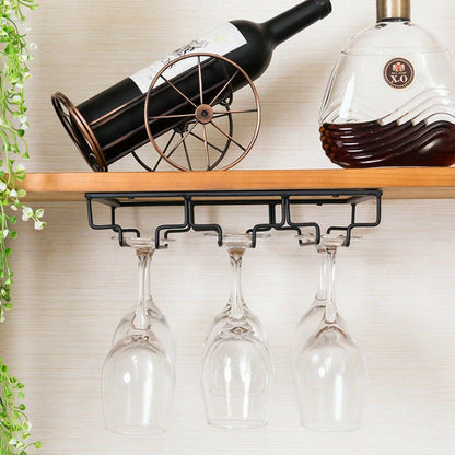 Wine Glass Rack Stainless Steel Hanging Holder Cup Stemware Stand Teacup Goblet Hanger Shelf Home Kitchen Bar Sipplies