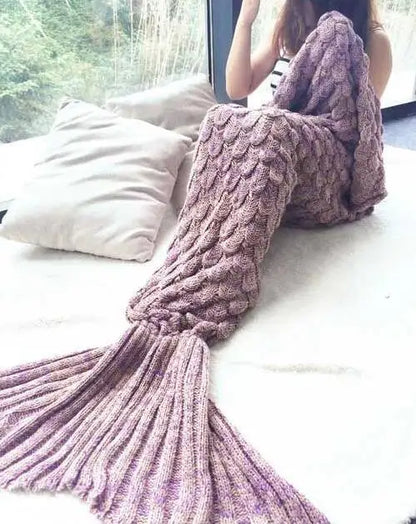 Mermaid Blanket Mystical Crypted Blankets Soft Knitting Fish Tail Blanket Costume Birthday Gifts For Girls