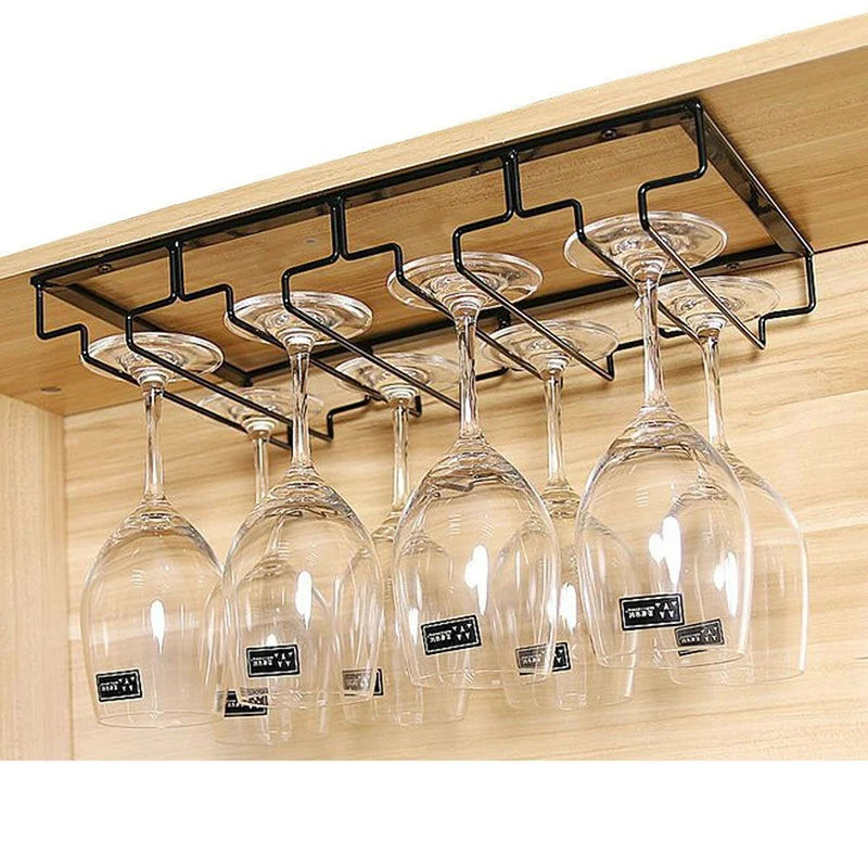 Wine Glass Rack Stainless Steel Hanging Holder Cup Stemware Stand Teacup Goblet Hanger Shelf Home Kitchen Bar Sipplies