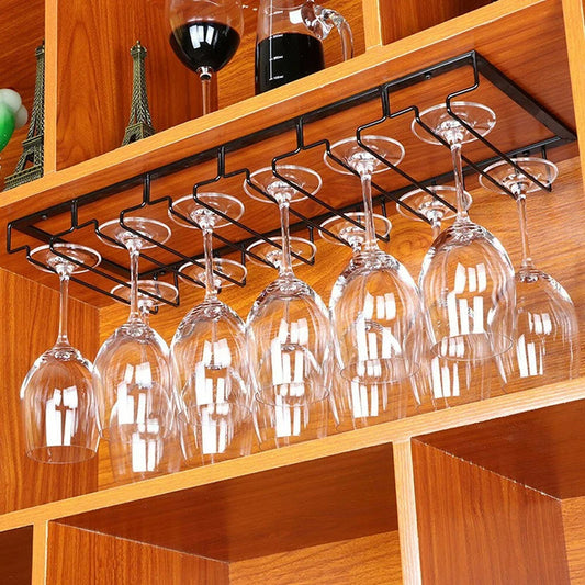 Wine Glass Rack Stainless Steel Hanging Holder Cup Stemware Stand Teacup Goblet Hanger Shelf Home Kitchen Bar Sipplies