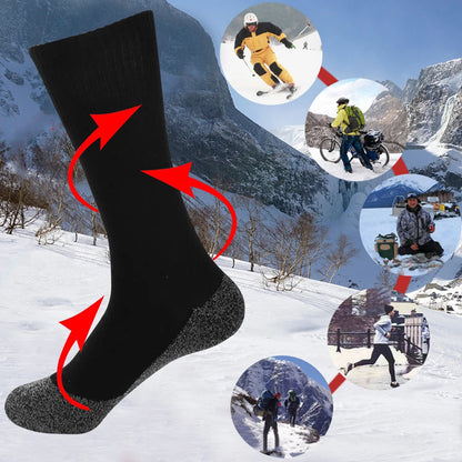 1-5Pairs Winter Self-Heating Socks for Men Women Thermal Heated Socks Elastic Anti-Slip Socks Outdoor Ski Tube Sock Foot Warmer