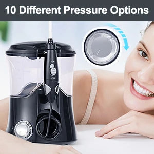 Waterpulse FC169 Portable Oral Irrigator Dental 8pcs Tips 10 Different Pressure Options Flosser Electric Cleaner For Oral Care