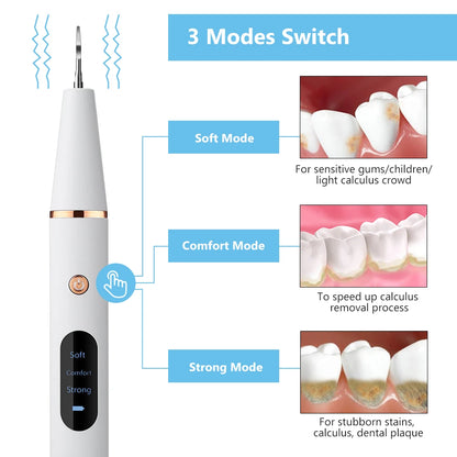 Ultrasonic Dental Calculus Scaler Teeth Cleaner Smoke Stains Plaque Tartar Dental Stone Removal Teeth Cleaning Whitening Tools