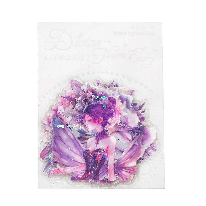 10 pcs Flower fairy theme stickers pack Decorative Scrapbooking Diary Album Stationery Adhesive Diy Sticker