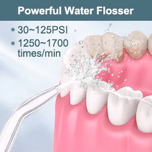 Waterpulse FC169 Portable Oral Irrigator Dental 8pcs Tips 10 Different Pressure Options Flosser Electric Cleaner For Oral Care