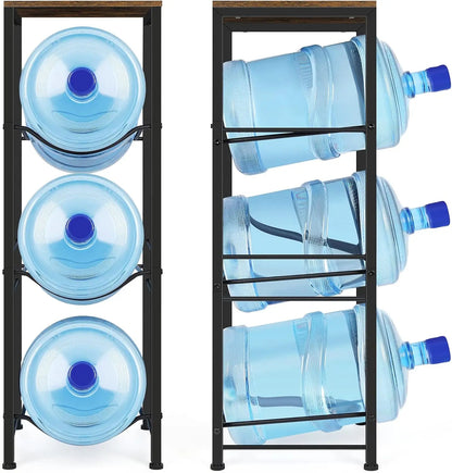 Water bottle rack 5 gallons (approximately 15.7 liters) water cooler kettle rack 3 layers water bottle storage rack with storage