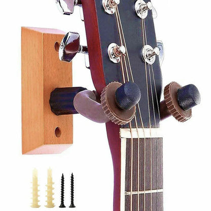 Universal Guitar Wall Mounted Hanger Holder Stand Wooden for Acoustic Guitar Ukulele Violin Bass Guitar Instrument Accessories