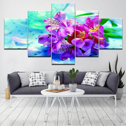 5-Panel Diamond Painting Multi-Panel Floral Diamond Art Cross-Stitch Embroidery Mosaic Home Art Project Multi-Picture Decoration