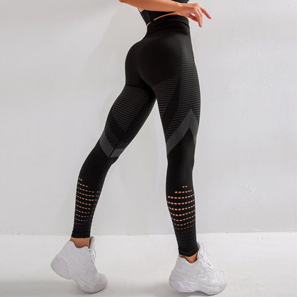 Sexy High Waist Fitness Leggings Women Seamless Leggings Hollow Printed Workout Slim Pants Spandex Elastic ityWorkout Socks