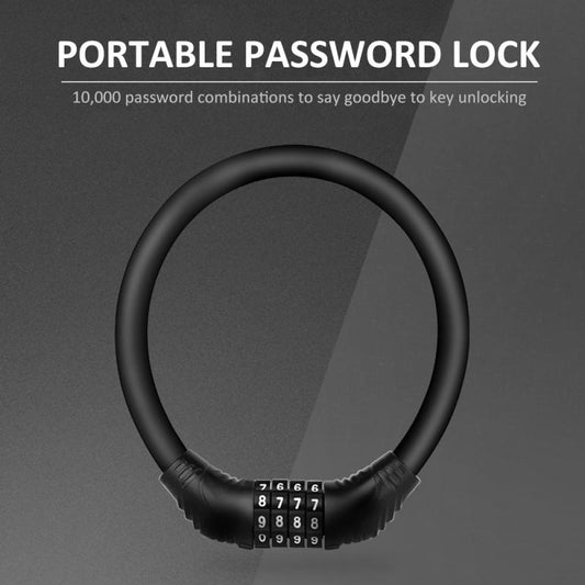 Universal Bicycle Lock 4 Digit Password Mountain Bike Lock Anti-theft Portable Security Steel Chain Scooter Password Lock