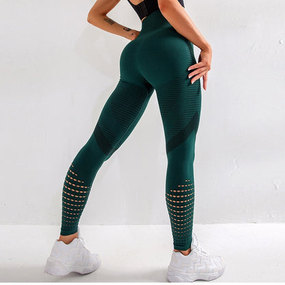 Sexy High Waist Fitness Leggings Women Seamless Leggings Hollow Printed Workout Slim Pants Spandex Elastic ityWorkout Socks