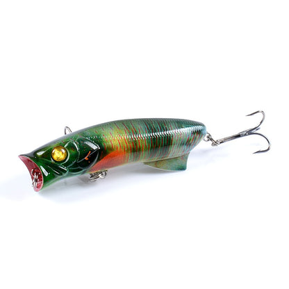 1pc Floathing Lure with Treble Hook 3D Printed Topwater Popper Fishing Lure 7.8cm 11.5g Hard Bait Plastic Fishing Tackle Crankbait 7 Colors