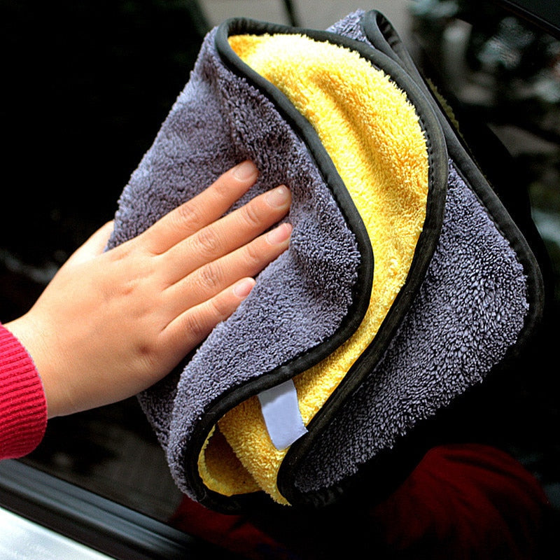 Professional Premium Microfiber Towel Thick Cleaning Cloth Drying Towel Absorbent Cleaning Double-Faced Plush Towels for Cars