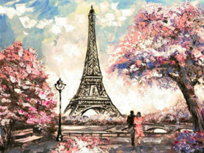 A Walk in Paris 5D Diamond Painting Kit Scenery Kits for Adults DIY Mosaic Cross Stitch Pattern Handmade Embroidery Kits Wall Décor