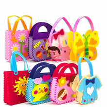 Load image into Gallery viewer, DIY Handbag Children Craft Toy Mini Bag Non-woven Cloth Colorful Handmade Bag Cartoons Animals Children Handbags
