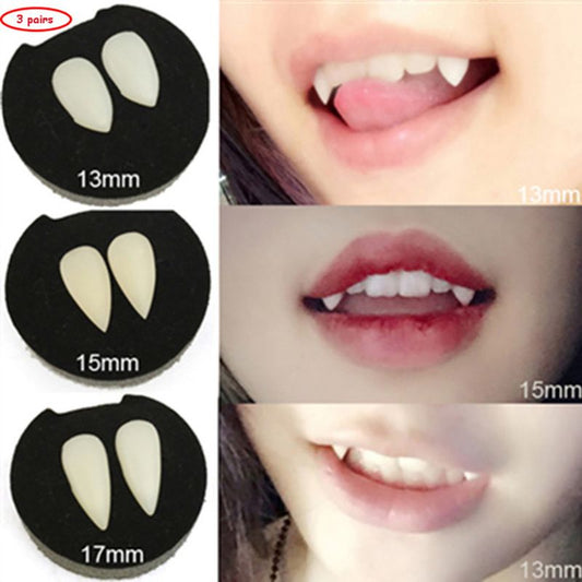 Adult Kids Halloween Party Costume Vampire False Teeth Fangs Horror Dress Cosplay Photo Props Favors DIY Decorations