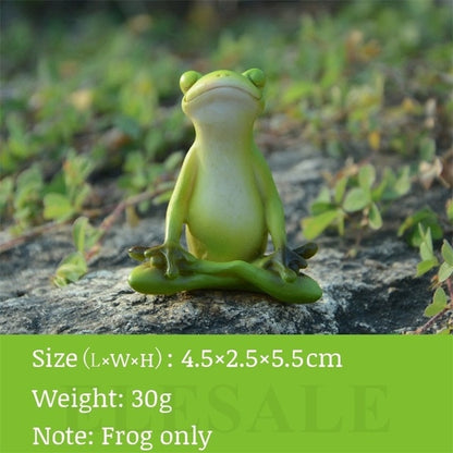 Creative Cute Resin Rural Frog Statue Outdoor Frogs Sculpture For Home Desk Garden Store Decorative Decor Ornament Dropshipping