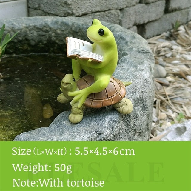 Creative Cute Resin Rural Frog Statue Outdoor Frogs Sculpture For Home Desk Garden Store Decorative Decor Ornament Dropshipping