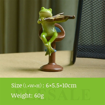 Creative Cute Resin Rural Frog Statue Outdoor Frogs Sculpture For Home Desk Garden Store Decorative Decor Ornament Dropshipping