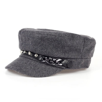 Women's cotton newsboy hat women outdoor warm beret hats men winter hat caps