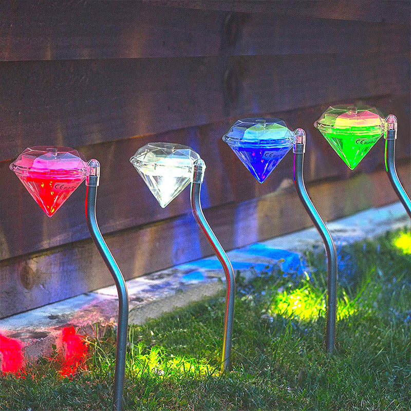 Novelty lamp solar diamond style lamp warm white transparent path lawn garden lamp garden party wedding romantic decoration