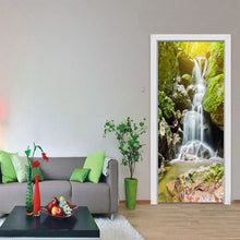 Load image into Gallery viewer, Custom Size Landscape Wood Door Stickers For Living Room Bedroom PVC Self Adhesive Wallpaper Waterproof Renovation Mural Decals
