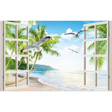 Load image into Gallery viewer, Window Seascape 5D Diamond Painting Square Round Drill Arts Crafts Full Diamond Embroidery DIY Home Decor
