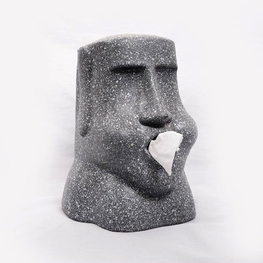 Moai Paper Holder Tissue Box Creative Easter Island Stone Figure Paper Holder 3D Sanitary Paper Storage Bar Bathroom Organizer