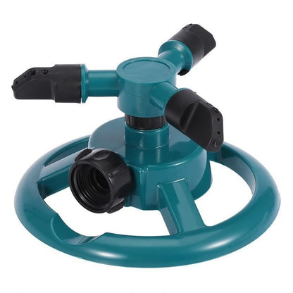 360-Degree Garden Sprinklers Automatic Watering Grass Lawn Rotating Water Sprinkler 3-Arms Nozzles Garden Hydration Tools