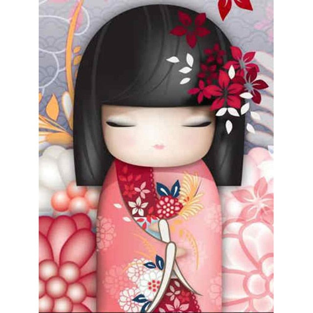 DIY Diamond Painting Cartoon Japanese Girl Full Drill Square Round Diamond Embroidery 5D Cross Stitch Decoration Home