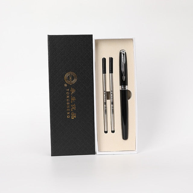 Luxury 0.5mm Metal Roller Ball Pen with Black Ink Refills Ballpoint Signature Pen for Business Christmas Coworker Gift Great Pens