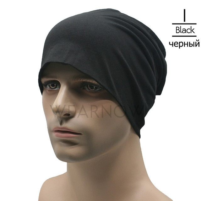 Polyester Beanie Men's Hat for Women Beany Female Cotton Hats Breathable Hip Hop Beanies Sick Bonnet Balaclava CZX8