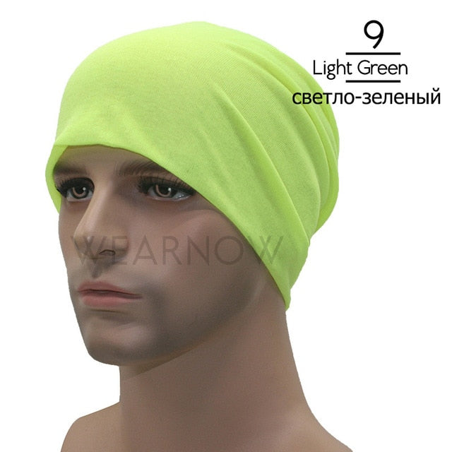 Polyester Beanie Men's Hat for Women Beany Female Cotton Hats Breathable Hip Hop Beanies Sick Bonnet Balaclava CZX8