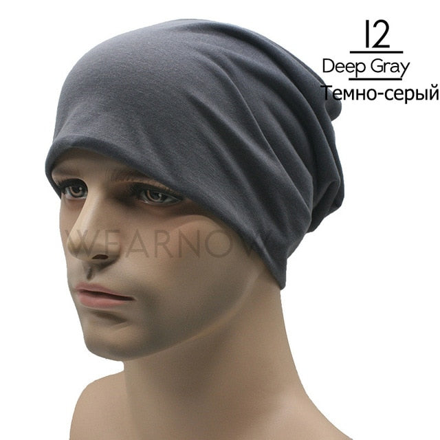 Polyester Beanie Men's Hat for Women Beany Female Cotton Hats Breathable Hip Hop Beanies Sick Bonnet Balaclava CZX8