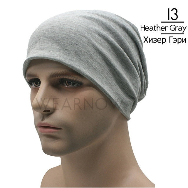 Polyester Beanie Men's Hat for Women Beany Female Cotton Hats Breathable Hip Hop Beanies Sick Bonnet Balaclava CZX8