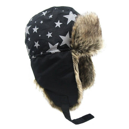 Kids Thickened Fur Hats Winter Windproof Keep Warm Hat for Girls Boys Cute Little Ear Ushanka Cap Children 0-4 Years Bomber Cap