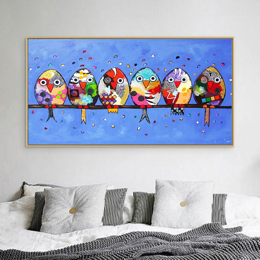 Wide-panel Abstract Birds 5D Diamond Arts Painting DIY Full Drill Square Round Diamonds Craft Supplies Embroidery Rhinestone Painting Home Decoration