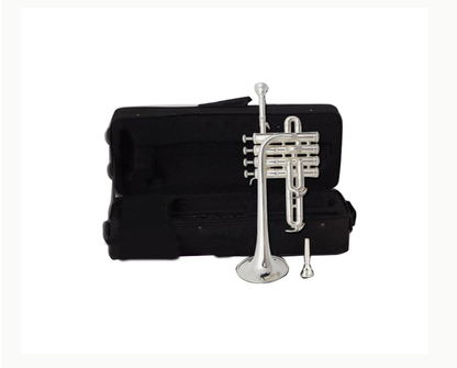 Professional Bb Piccolo Trumpet Brass Gold Lacquer Surface Trumpet Three Tone Trumpet High Quality Monel Piston