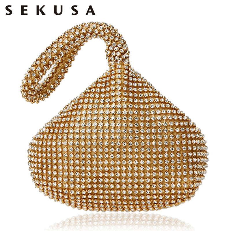 Beaded Womens Evening Bags Cover Open Style Ladies Bling Handbags Purse Bag For Gift Soft Clutch Choose Color