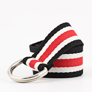 Stylish Checkerboard Belt Canvas Waist Belts Waistband Casual Style Checkered Black White Belt