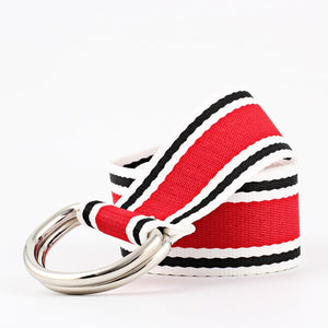 Stylish Checkerboard Belt Canvas Waist Belts Waistband Casual Style Checkered Black White Belt