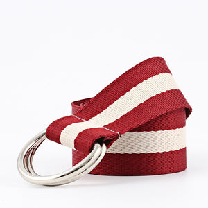 Stylish Checkerboard Belt Canvas Waist Belts Waistband Casual Style Checkered Black White Belt