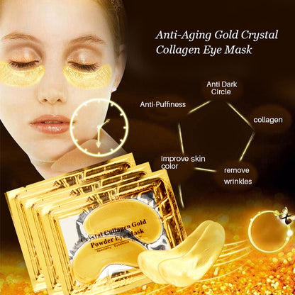 40-pcs Korean Beauty Cosmetics Gold Crystal Collagen Patches For Eye Moisture Anti-Aging Acne Eye Mask Skin Care