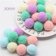 Load image into Gallery viewer, Mini Pompom Mixed Soft Round Pompones Balls Fluffy Pom Pom for Kids DIY Garment Handcraft Craft Supplies 8/10/15/20/25/30mm
