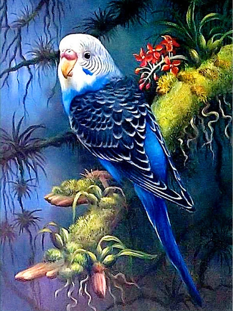 Wild Blue Parrot Diamond Art Painting Kit DIY Full Drill Select Square Round Diamonds Crafts Embroidery Rhinestone Painting Home Decoration