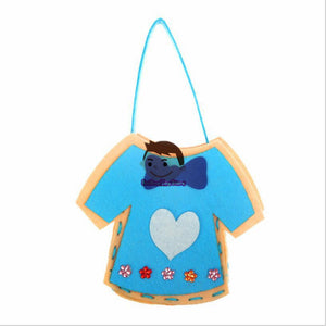 DIY Handbag Children Craft Toy Mini Bag Non-woven Cloth Colorful Handmade Bag Cartoons Animals Children Handbags