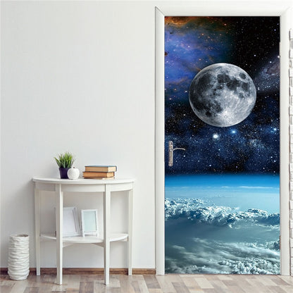 Retro Metal Gear Wallpapers For Living Room Wooden Door Art Door Decoration Sticker Self Stick Renew Home Improvement 3D Murals