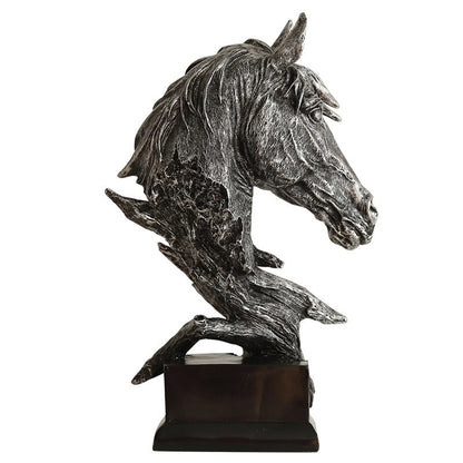 Sculpture Horse Head Abstract Ornaments Decoration For Home Handcrafts Figurine Miniature Model Desk Decor Accessories Statue