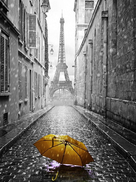 Paris Streets 5D DIY Diamond Painting Eifel Tower Landscape Diamond Embroidery Cross Stitch Kit Mosaic Crafts New Gift